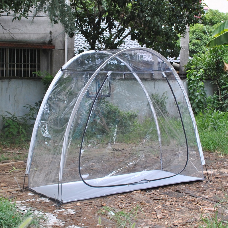 Cheap Goat Tents Large Plant Growing Tent Transparent PVC Flower Sun Room Sunshine Leisure House Single Person Outdoor Camping Cover Gezebo   